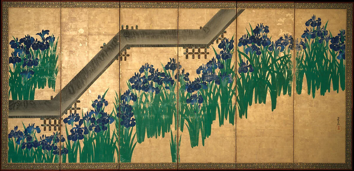 尾形光琳《八桥图屏风》