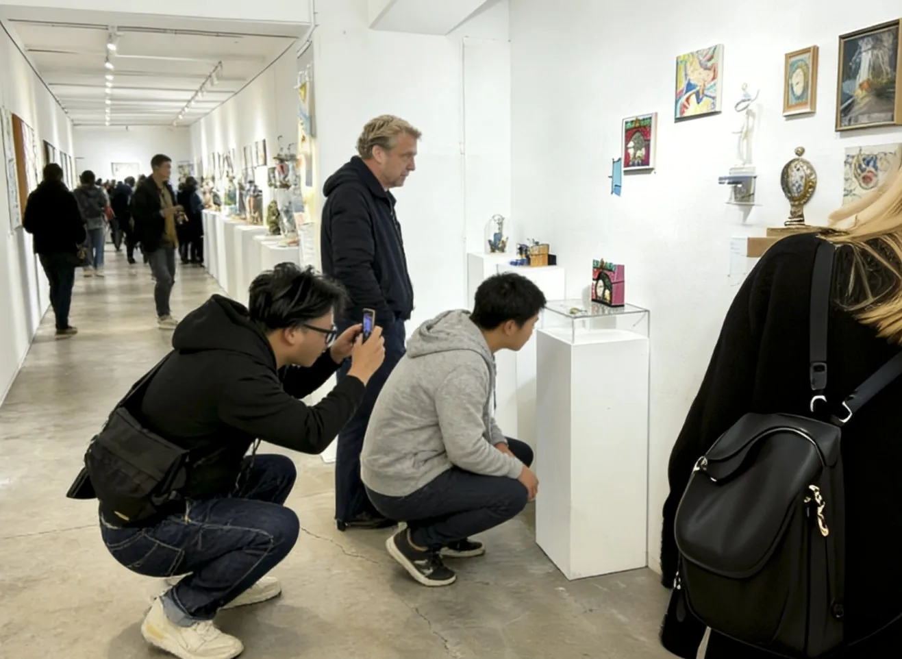 艺术家画展现场