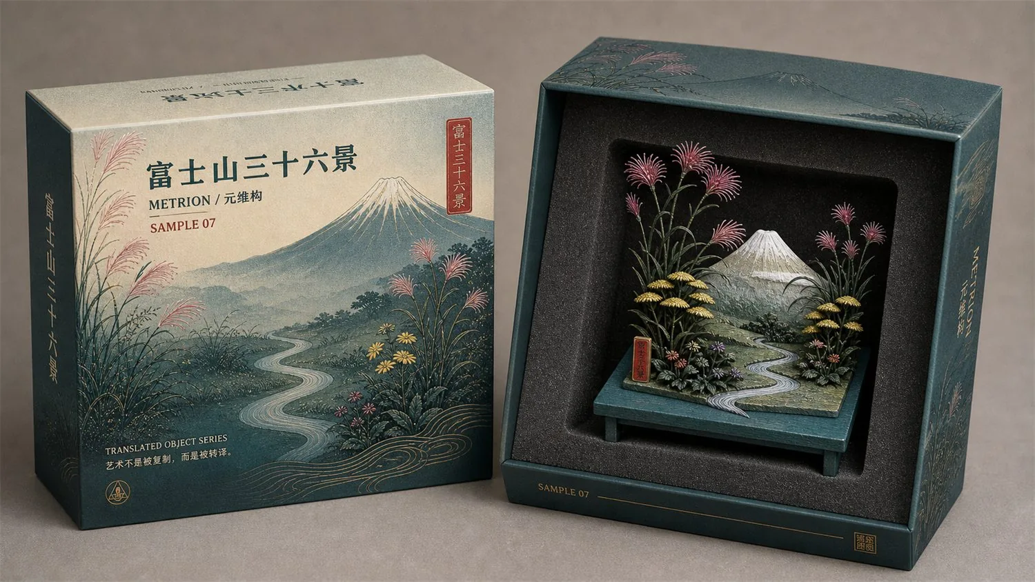 富士山三十六景 礼盒内托方案