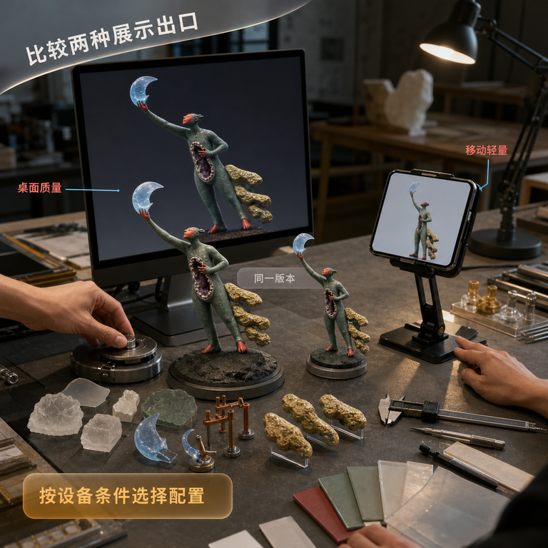 GLB 怎样进入个人网页和在线 3D 展示 配图