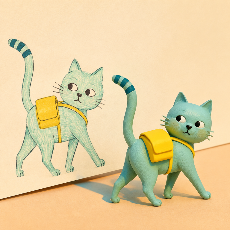 小猫一回头，书包鼓起来 图1