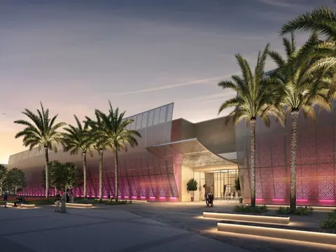 Frieze Abu Dhabi 2026 报道中的阿布扎比建筑夜景