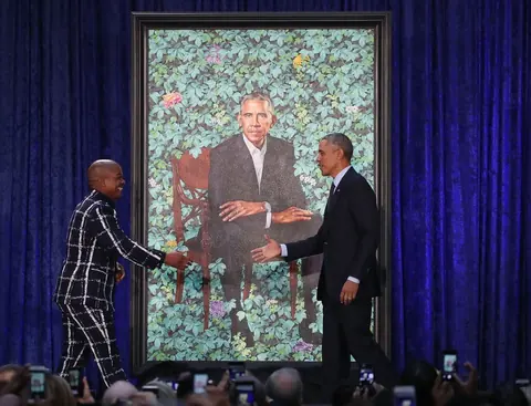 艺术家 Kehinde Wiley 与其奥巴马肖像作品