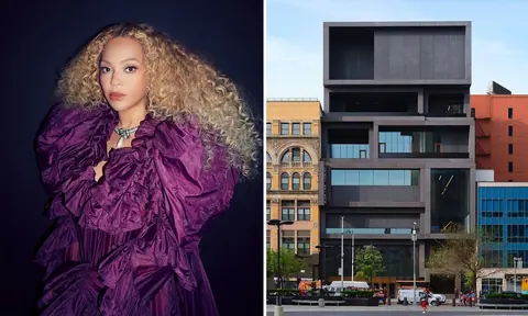 Beyoncé 与哈莱姆 Studio Museum 新馆建筑的组合图