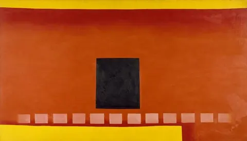 Georgia O’Keeffe 建筑题材作品图像,呈现她以简化形体描绘建筑的方式
