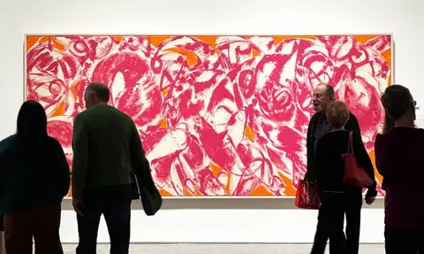 大都会艺术博物馆“Krasner and Pollock: Past Continuous”展览中的作品陈列