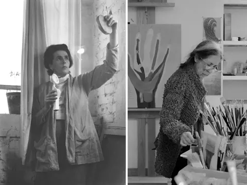 Cecilia Vicuña 与 Leonora Carrington 作品的并置图