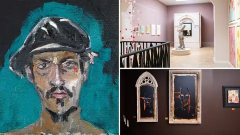 Johnny Depp 在 Halcyon Gallery 展览中的绘画与雕塑作品陈列