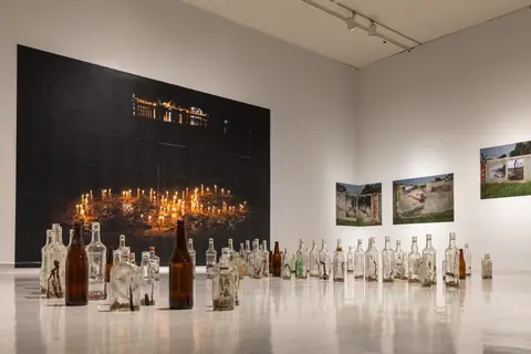 第九届亚洲艺术双年展中 Sharon Chin 的混合媒介装置《Portal》展览现场