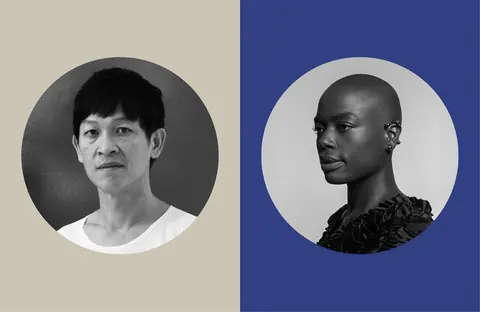艺术家 Danh Võ 与 Sandra Mujinga 的并列肖像。