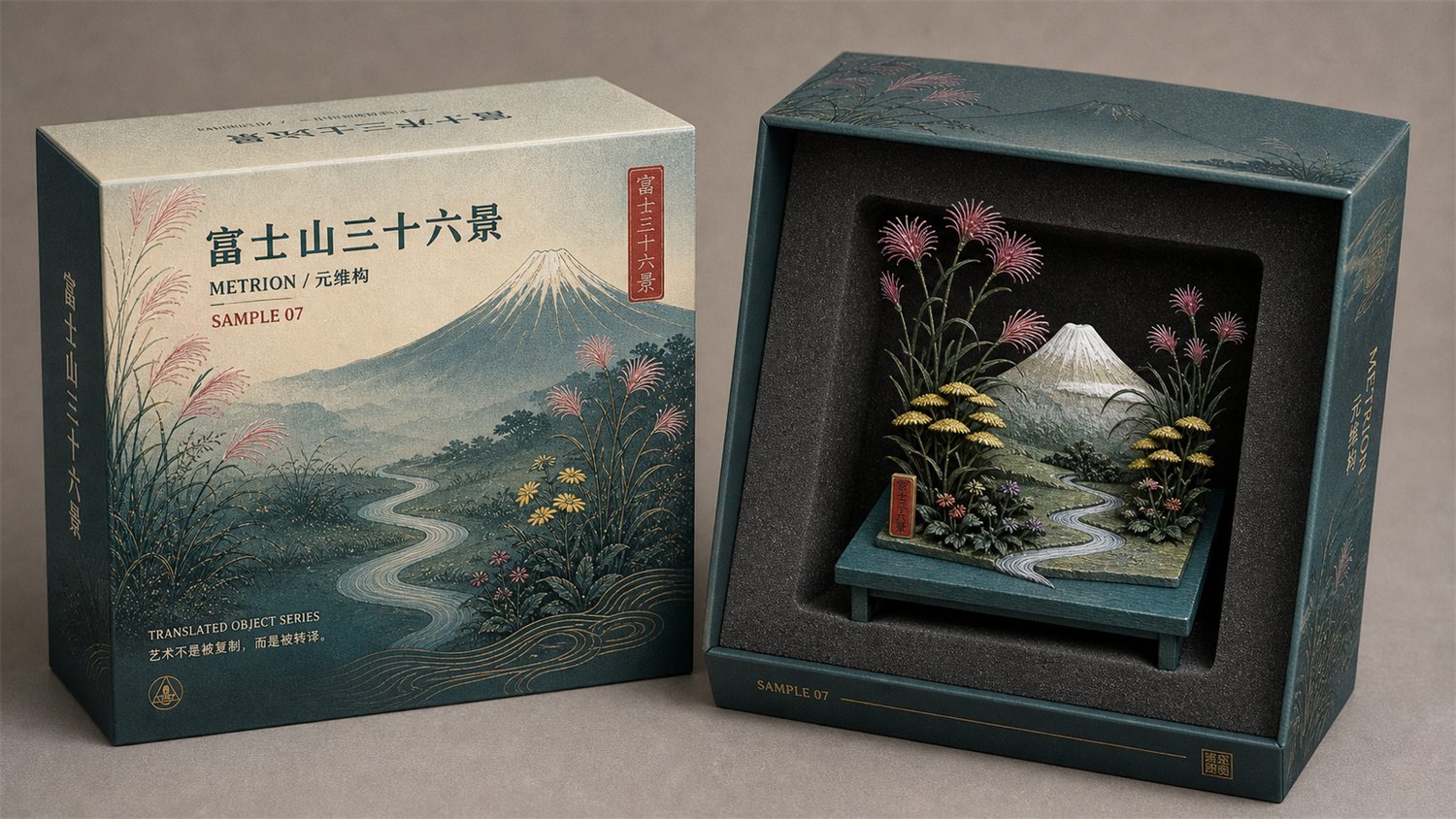 富士山三十六景 礼盒内托方案