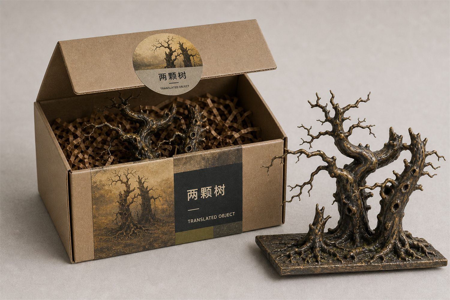 两颗树 纸盒贴纸方案