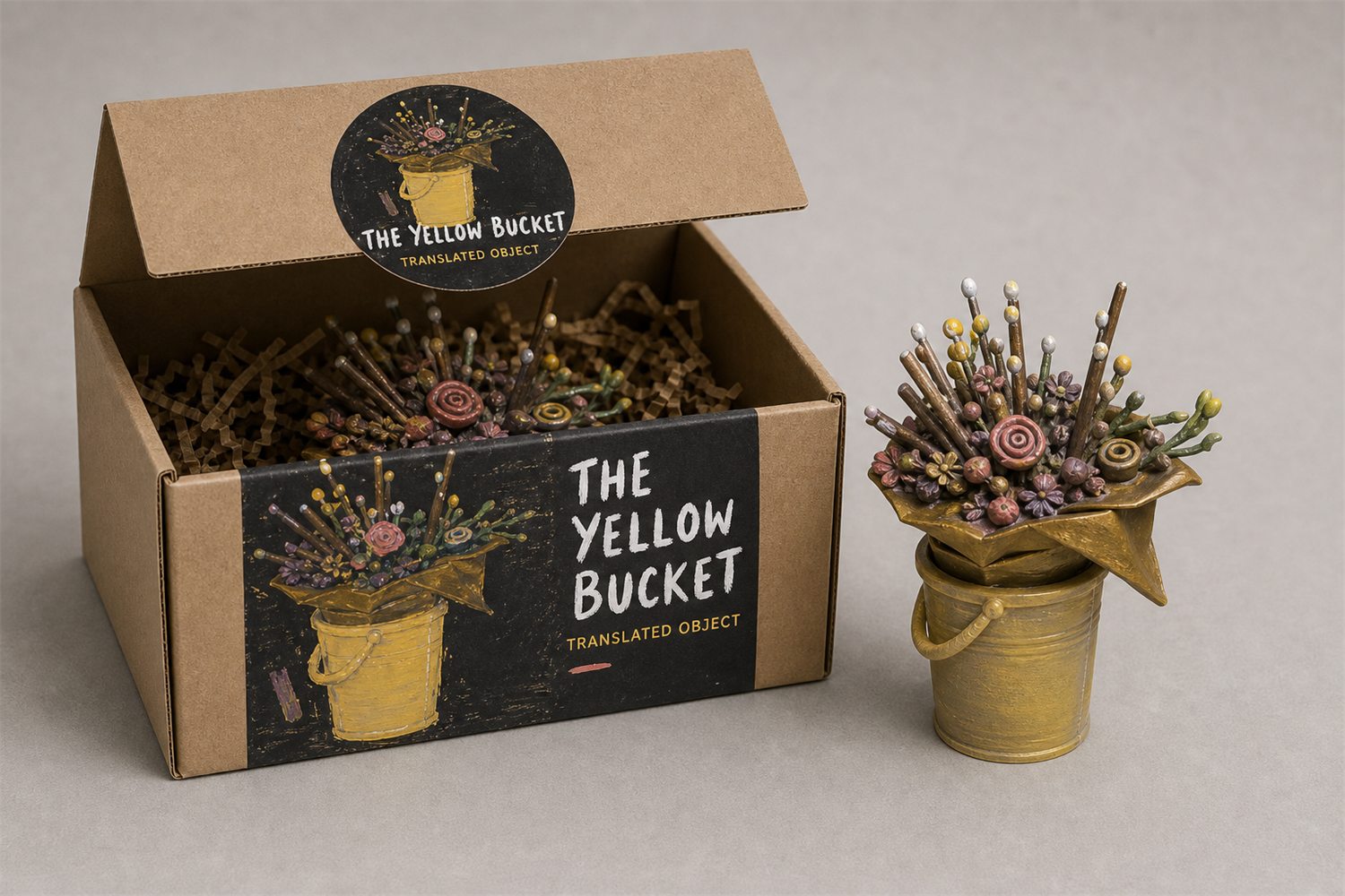 The Yellow Bucket 纸盒贴纸方案